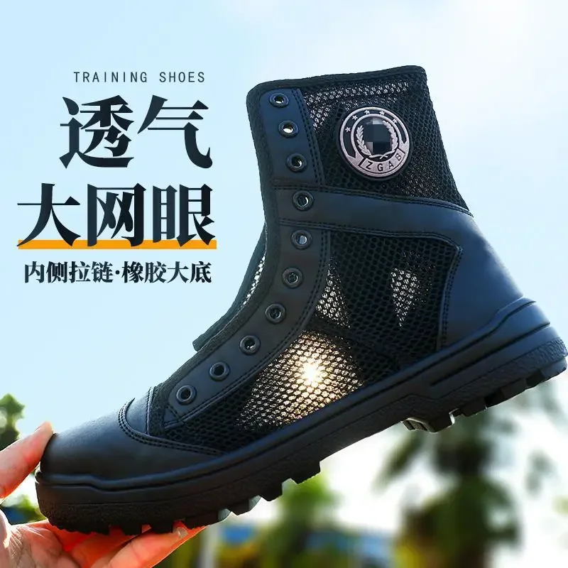 Men'S Shoes Zipper - Stivali Tattici Estivi Traspiranti in Mesh