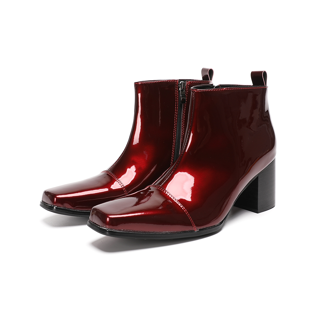 Men'S Shoes Zipper - Stivaletti da uomo in vera pelle