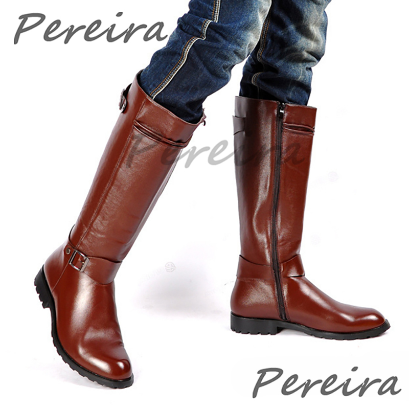 Stivali alti al ginocchio retr - Men'S Shoes Zipper recensione e prezzo
