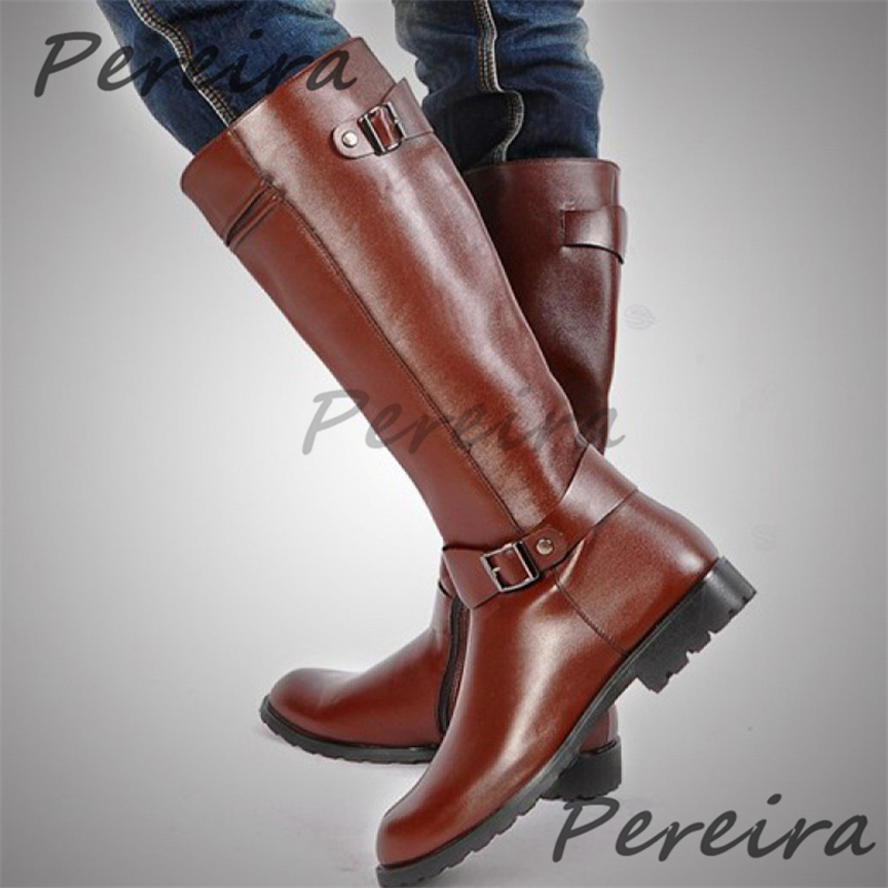 Stivali alti al ginocchio retr - Men'S Shoes Zipper recensione e prezzo