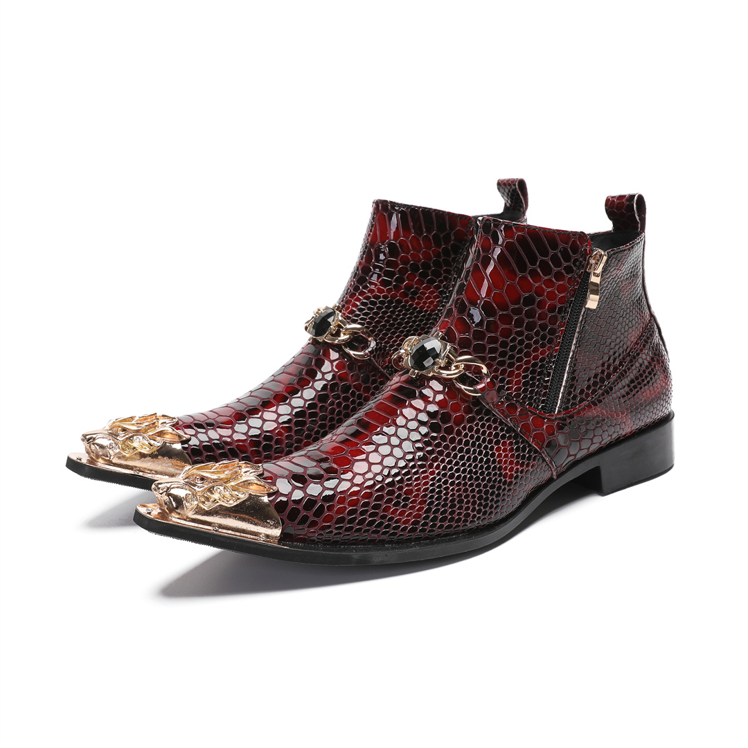 Stivaletti da uomo in vera pel - Men'S Shoes Zipper recensione e prezzo