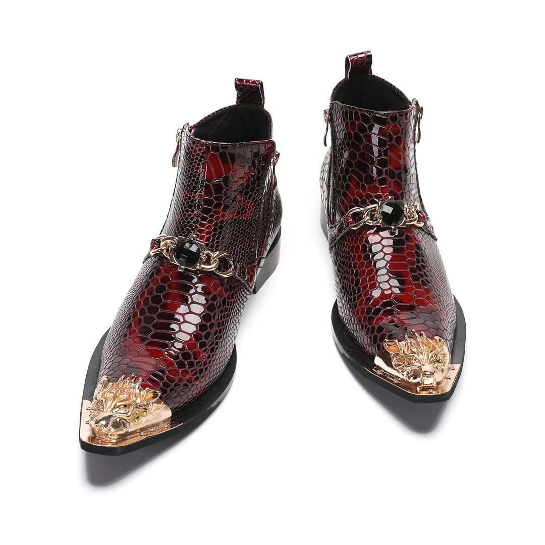 Stivaletti da uomo in vera pel - Men'S Shoes Zipper recensione e prezzo