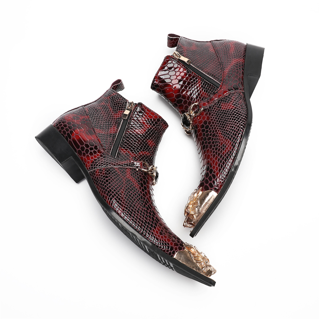 Stivaletti da uomo in vera pel - Men'S Shoes Zipper recensione e prezzo