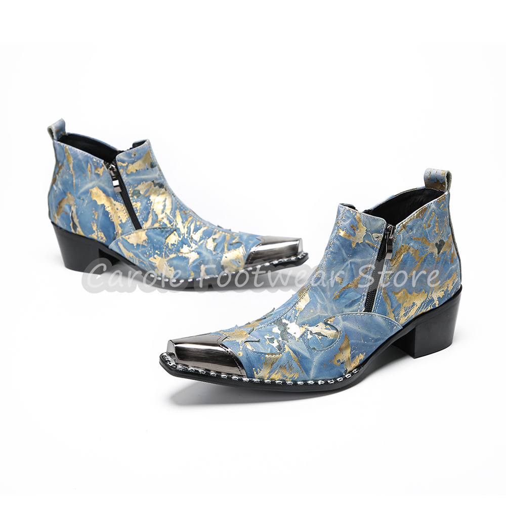 Stivali Corti da Uomo in Vera  - Men'S Shoes Zipper recensione e prezzo