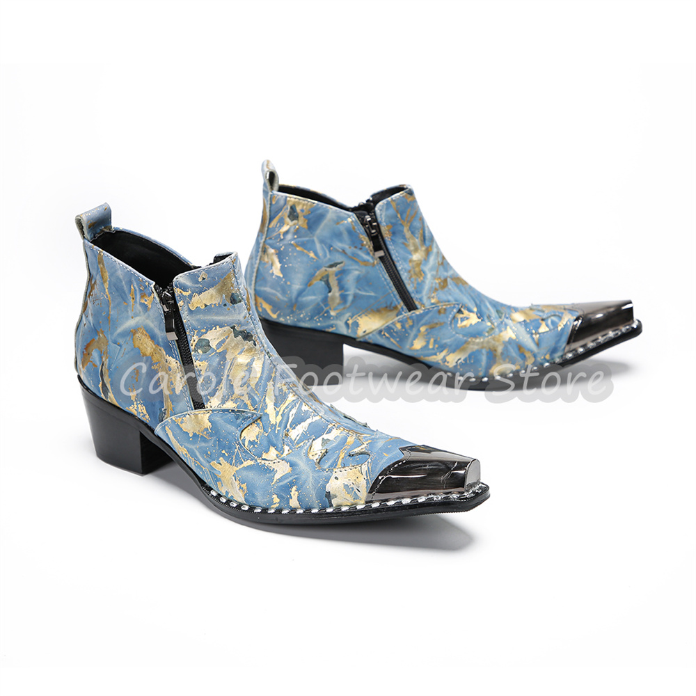 Stivali Corti da Uomo in Vera  - Men'S Shoes Zipper recensione e prezzo