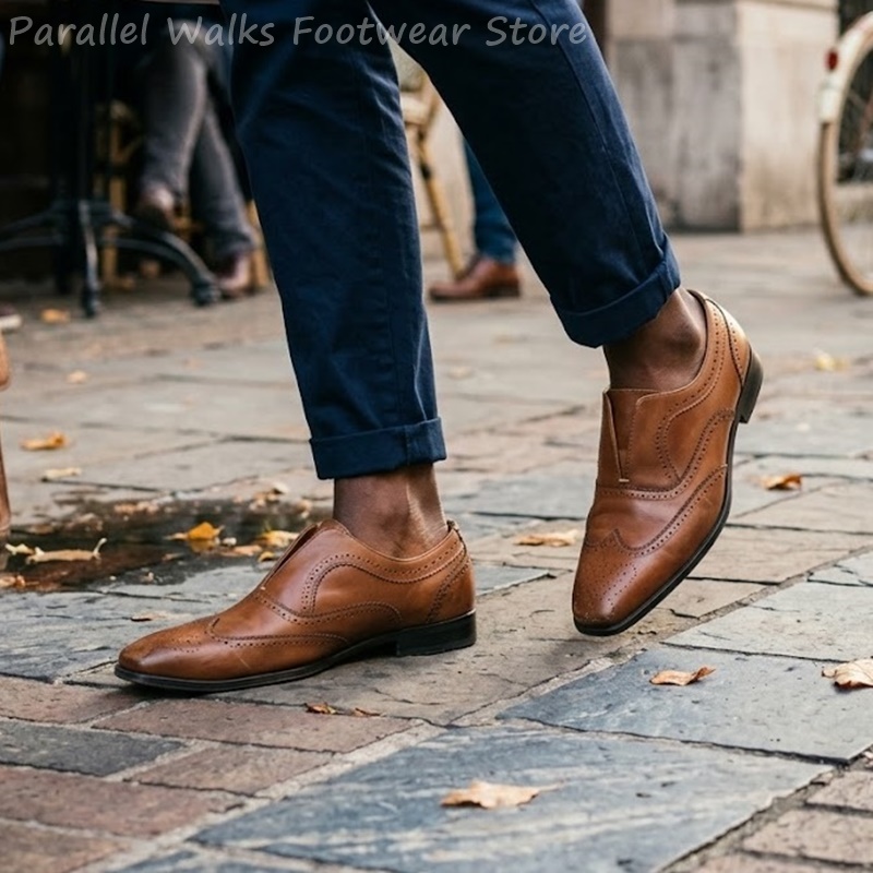 Scarpe Brogue da Uomo in Pelle - Men Shoes Formal recensione e prezzo