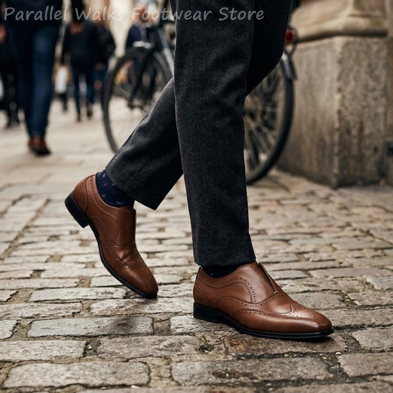 Scarpe Brogue da Uomo in Pelle - Men Shoes Formal recensione e prezzo