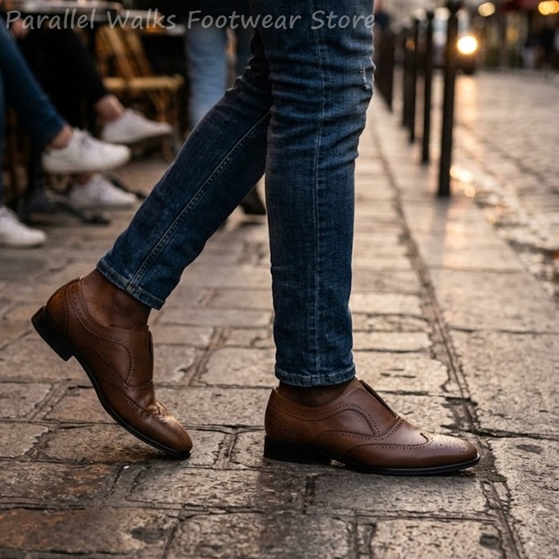 Scarpe Brogue da Uomo in Pelle - Men Shoes Formal recensione e prezzo