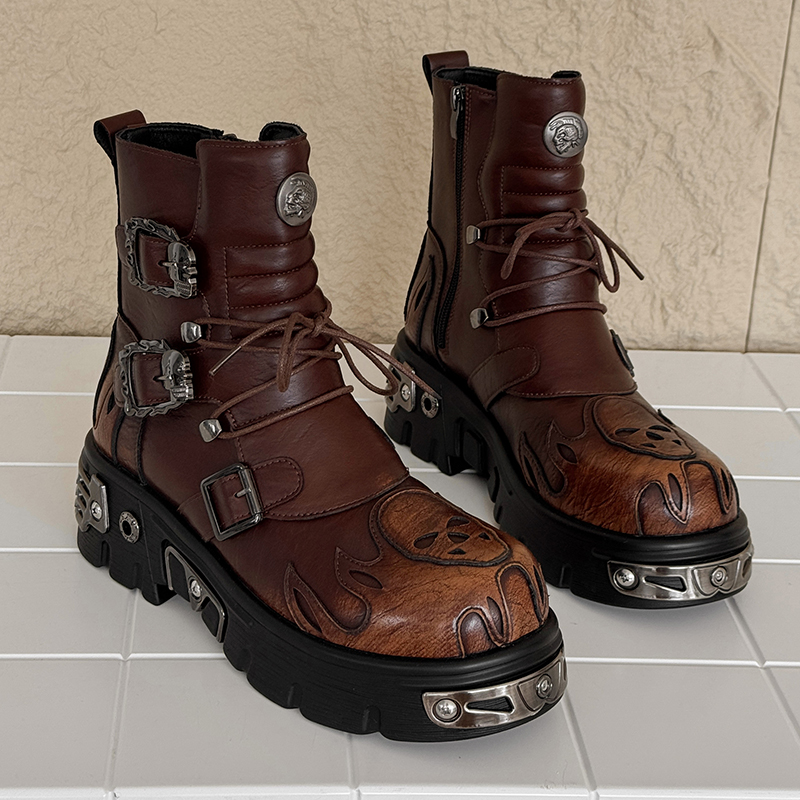 Stivali da Moto da Uomo con Ri - Men'S Shoes Zipper recensione e prezzo
