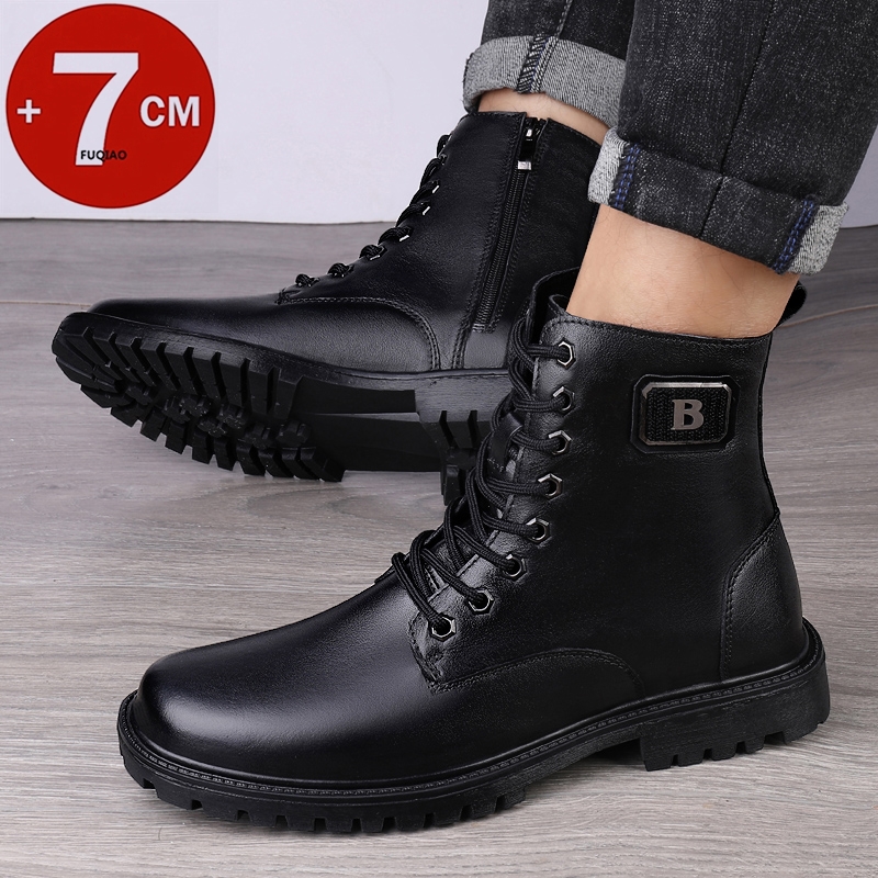 Stivali da uomo in pelle con r - Men'S Shoes Zipper recensione e prezzo